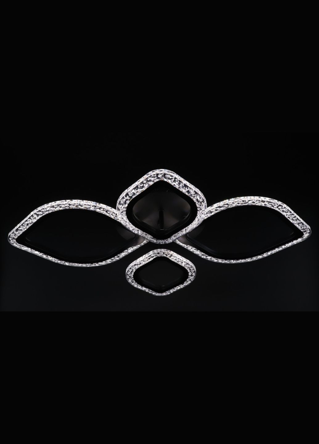 Люстра светодиодная потолочная LED светильник для квартиры на потолок лэд с пультом 25743 Черный 10х44х65 см. Sunnysky (364761256)