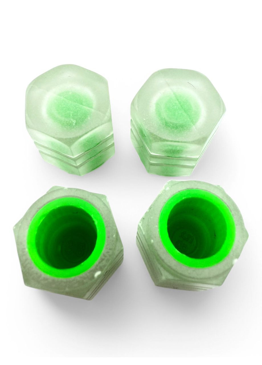 Фосфорные колпачки для ниппелей колес (4 шт.) No Brand (364957893)