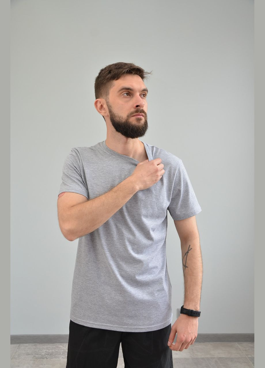 Сіра чоловіча футболка, сіра, l (розміри:, 50, 52, 54) No Brand