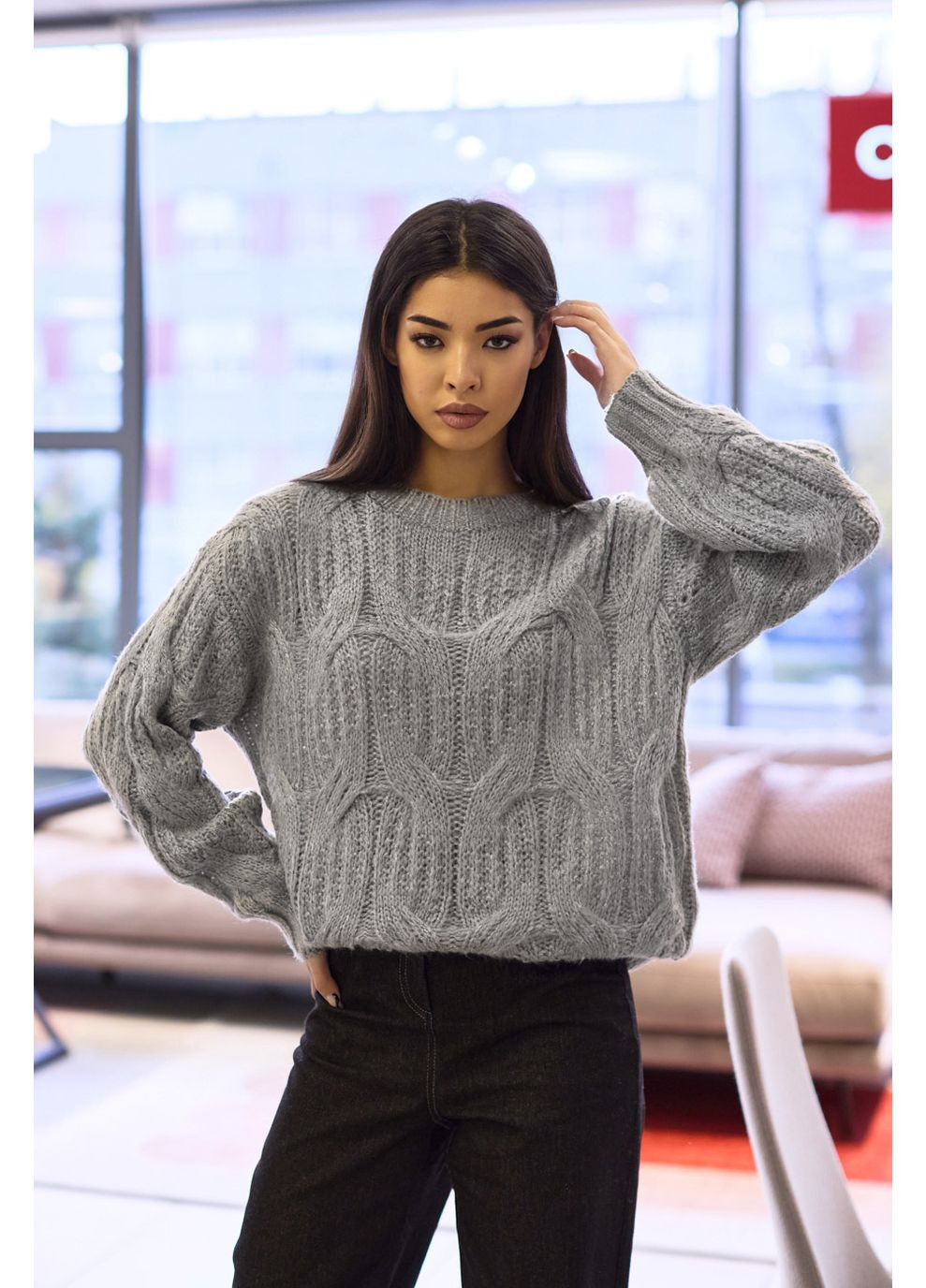 Серый демисезонный джемпер s851.5010 Seventeen