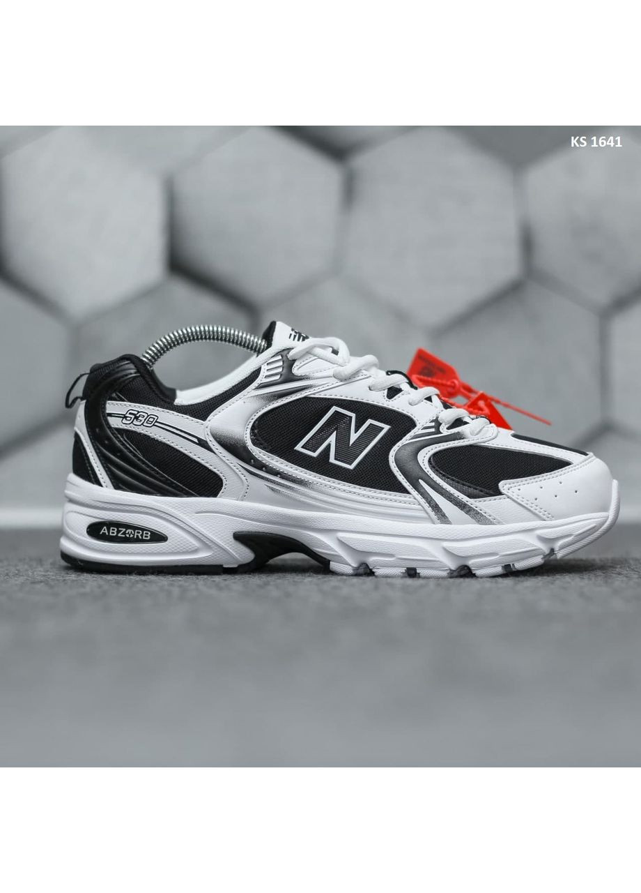 КРОССОВКИ ЖЕНСКИЕ NEW BALANCE 530 ABZORB WHITE BLACK НЬЮ БЕЛАНС 530 No Brand чёрные демисезоны (368862583)