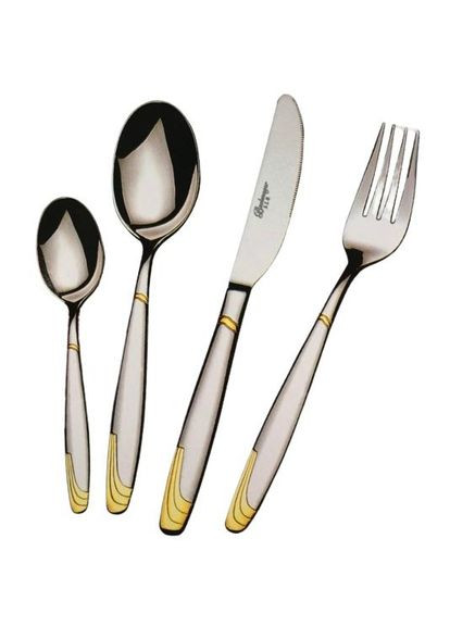 Набір столових приладів Bachmayer BM-2458 з 24 предметів у подарунковій валізі на 6 персон ложки, виделки (вилки), ножі No Brand (317170004)