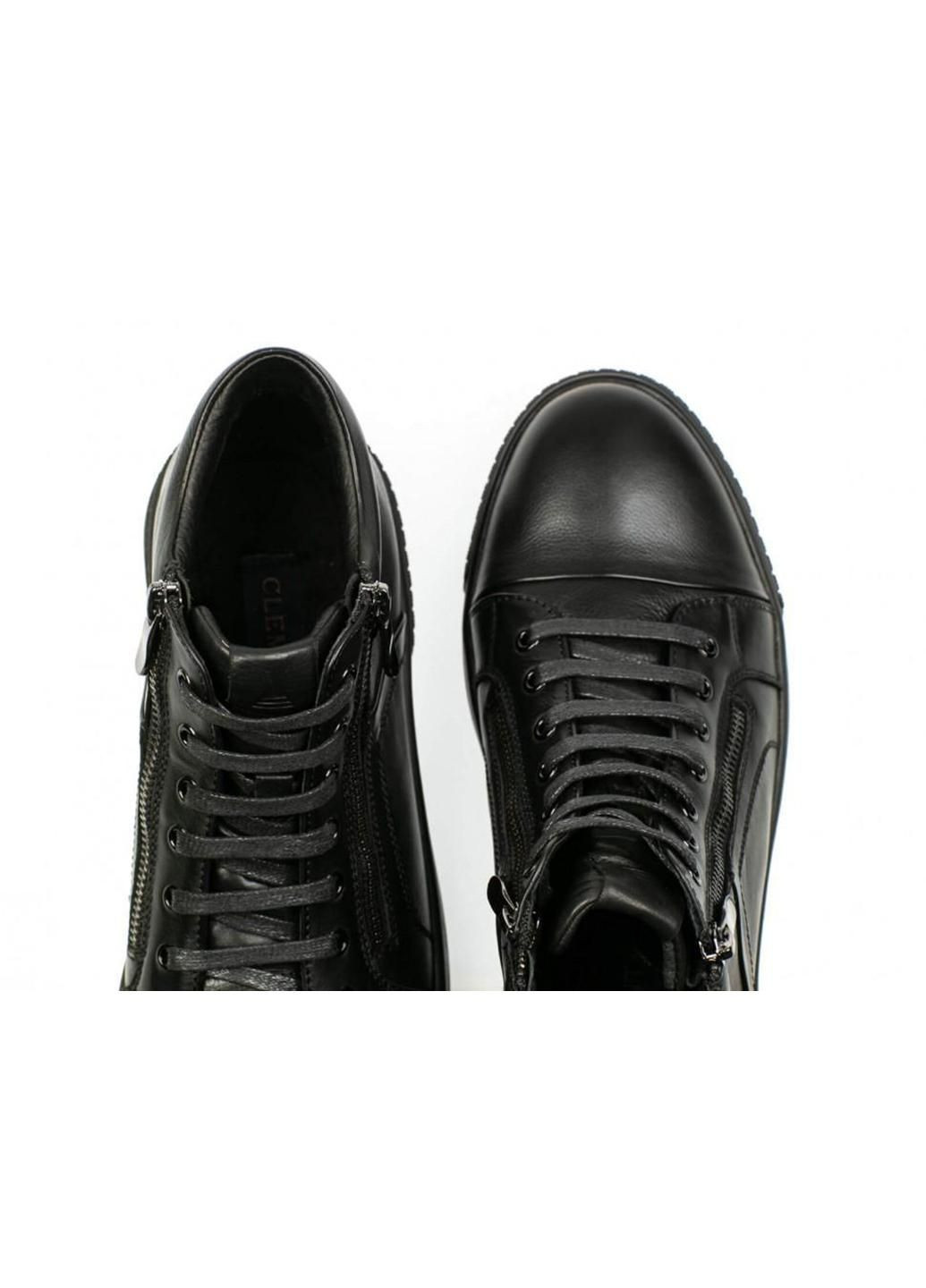 Черные зимние ботинки 7184309-б цвет черный Clemento