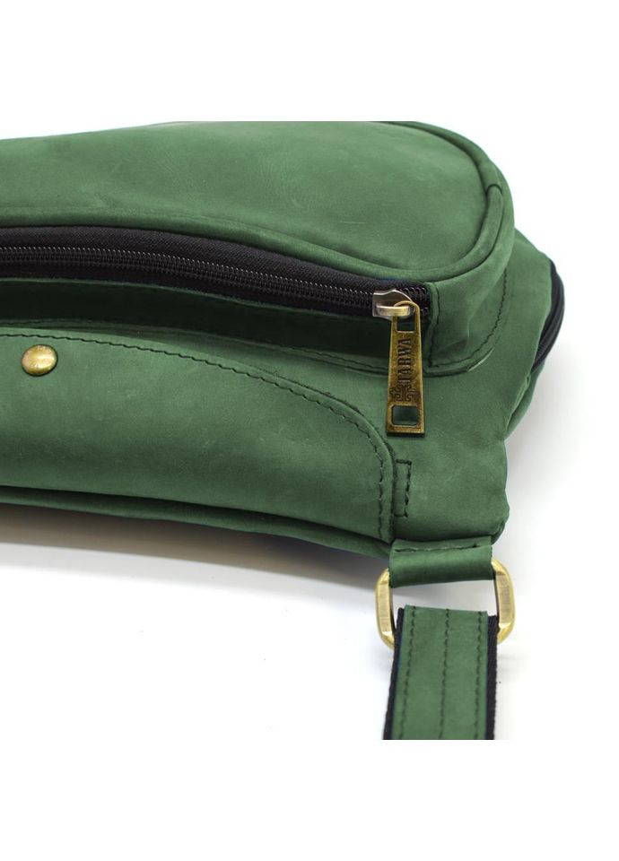 Зеленая сумка кожаная рюкзакслинг на одно плечо RE-3026-3md TARWA (298920894)