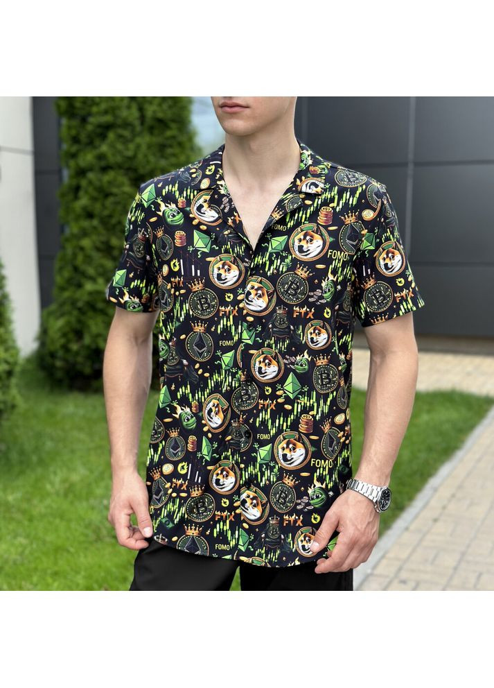 Черная повседневный рубашка Pobedov