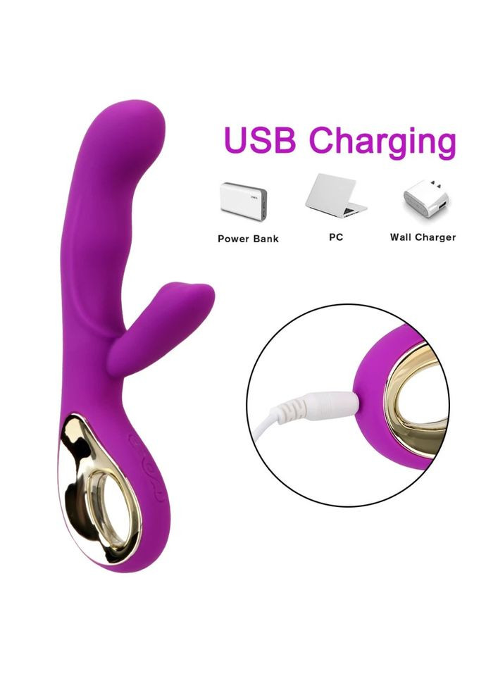 Мощный стимулятор клитора G -sport, вибратор для секса женский USB 21 см +лубрикант 300 мл No Brand (340914669)