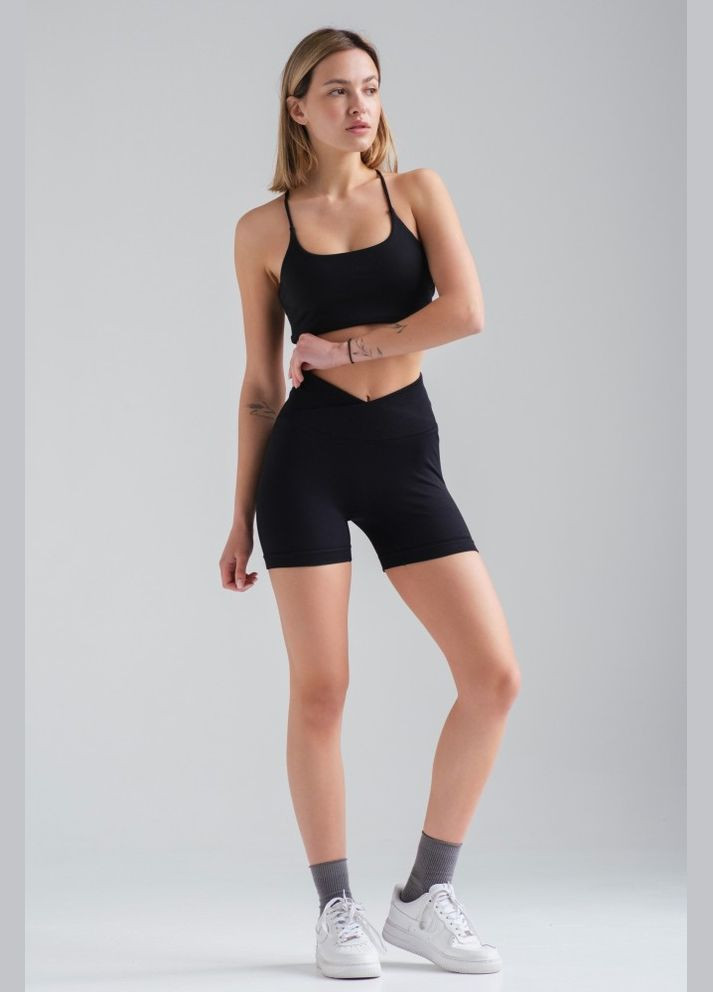 Жіночий Спортивний Топ З Ефектом Push Up Fitness Black Without (329694077)