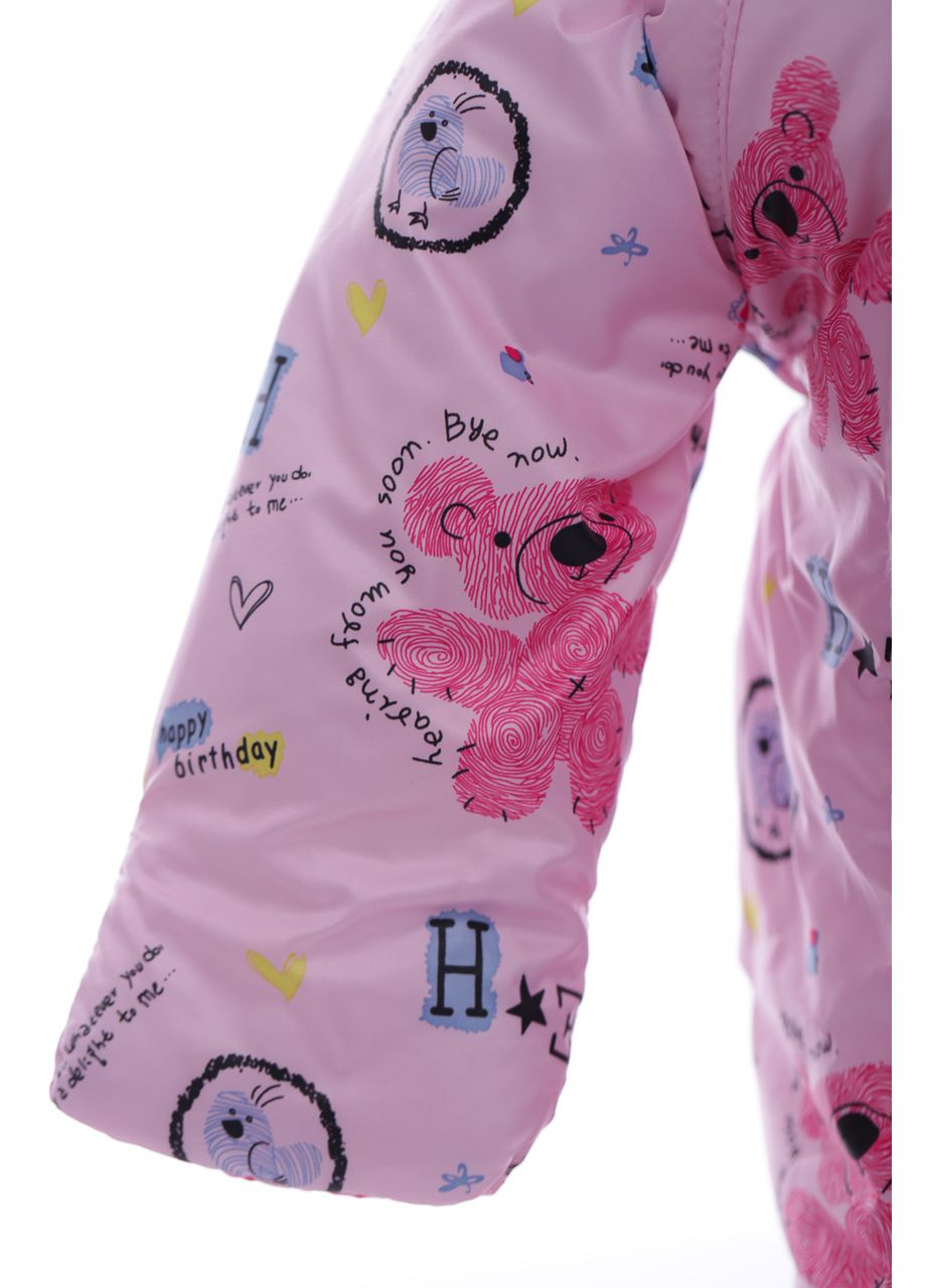 Человечек на флисе для девочки с Мишкой розовый 74 см (37587) BABYKROHA (297197943)