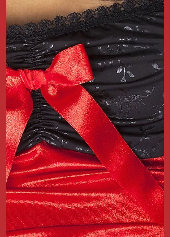 Сорочка приталена з відкритою спиною LENA CHEMISE red, трусики Passion (297656464)