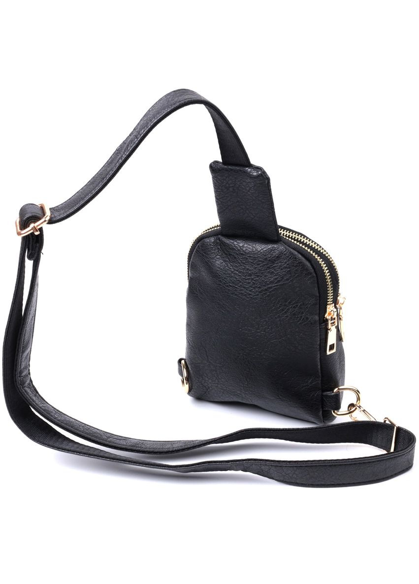 Жіноча сумка через плече на два відділення з екошкіри Vintage чорна (sku_22784) No Brand (329853160)