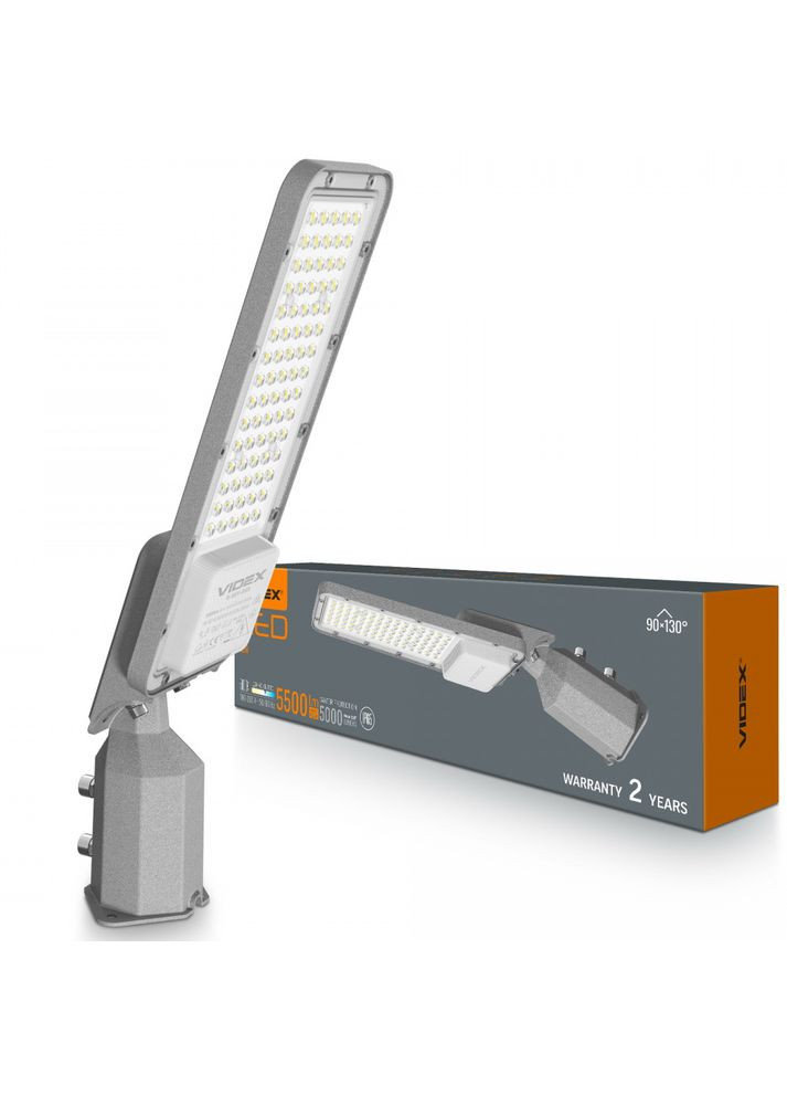 Светодиодный уличный фонарь VLSLE17-0505 IP65 50W 5500Lm 5000K 220V защищенный Videx (293247178)