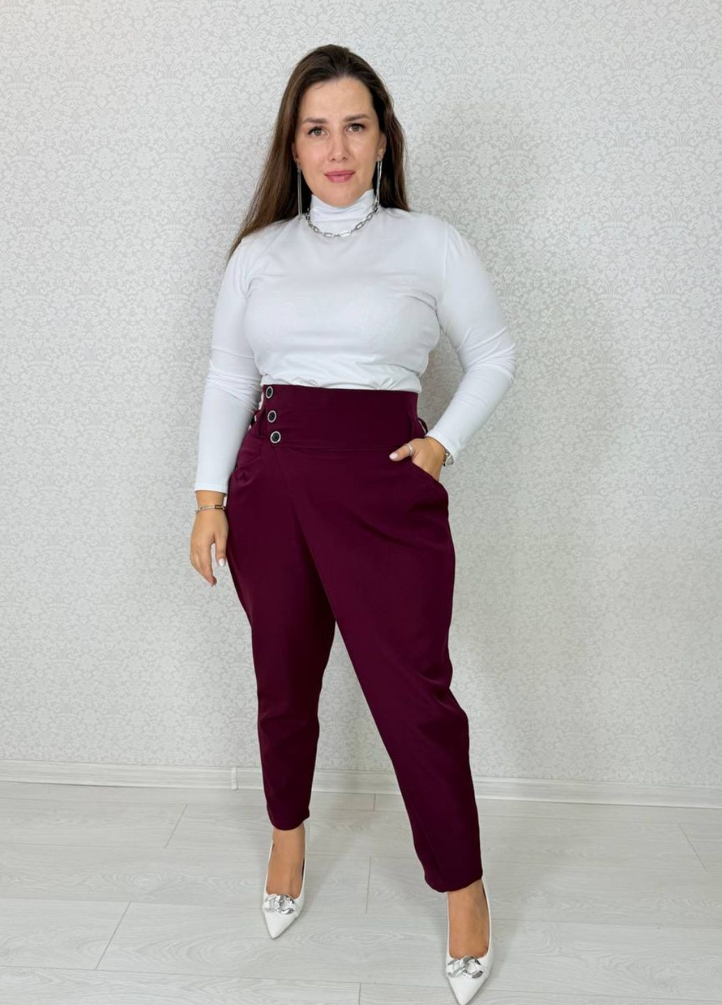 Брюки с одной стороны имитация юбки Україна (305249031)