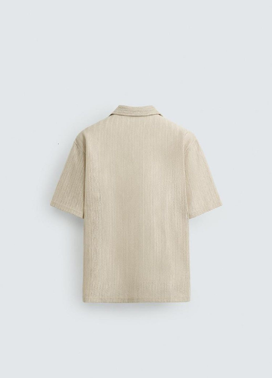 Светло-бежевая рубашка однотонная Zara