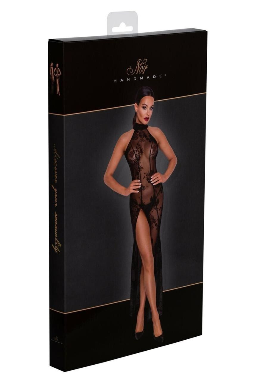 Черное платье noir f239 long tulle dress - xl Handmade