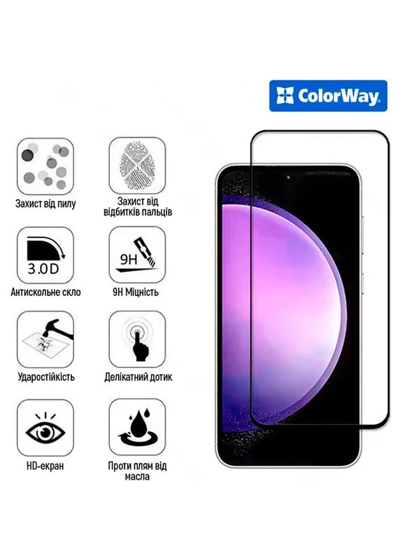 Захисне скло 9H FC glue для Oppo A6k Black (CW-GSFGOA6K-BK) Colorway (388861817)