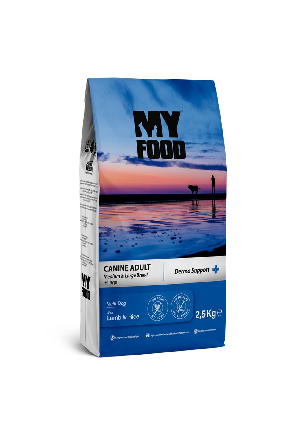 Сухий Корм Myfood Суперпреміум для дорослих собак середніх та великих порід з Ягням та Рисом 2,5 кг Hermos (341679736)