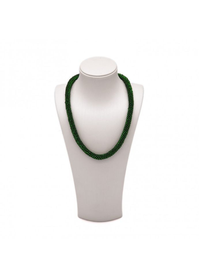 Жіночі намисто зі сталі та бісеру темно-зеленого кольору Jablonec (300095879)