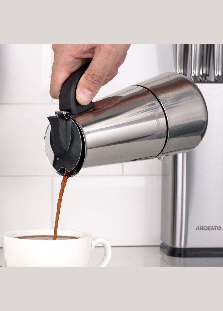 Гейзерна кавоварка з нержавіючої сталі на 4 порції Gemini Apulia Ardesto (303211954)