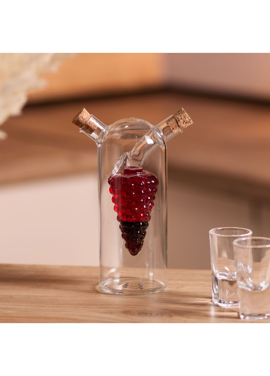 Пляшка для олії та оцту скляна 380 мл для оливкової олії та оцту кулінарна ємність ProDobro (364190615)