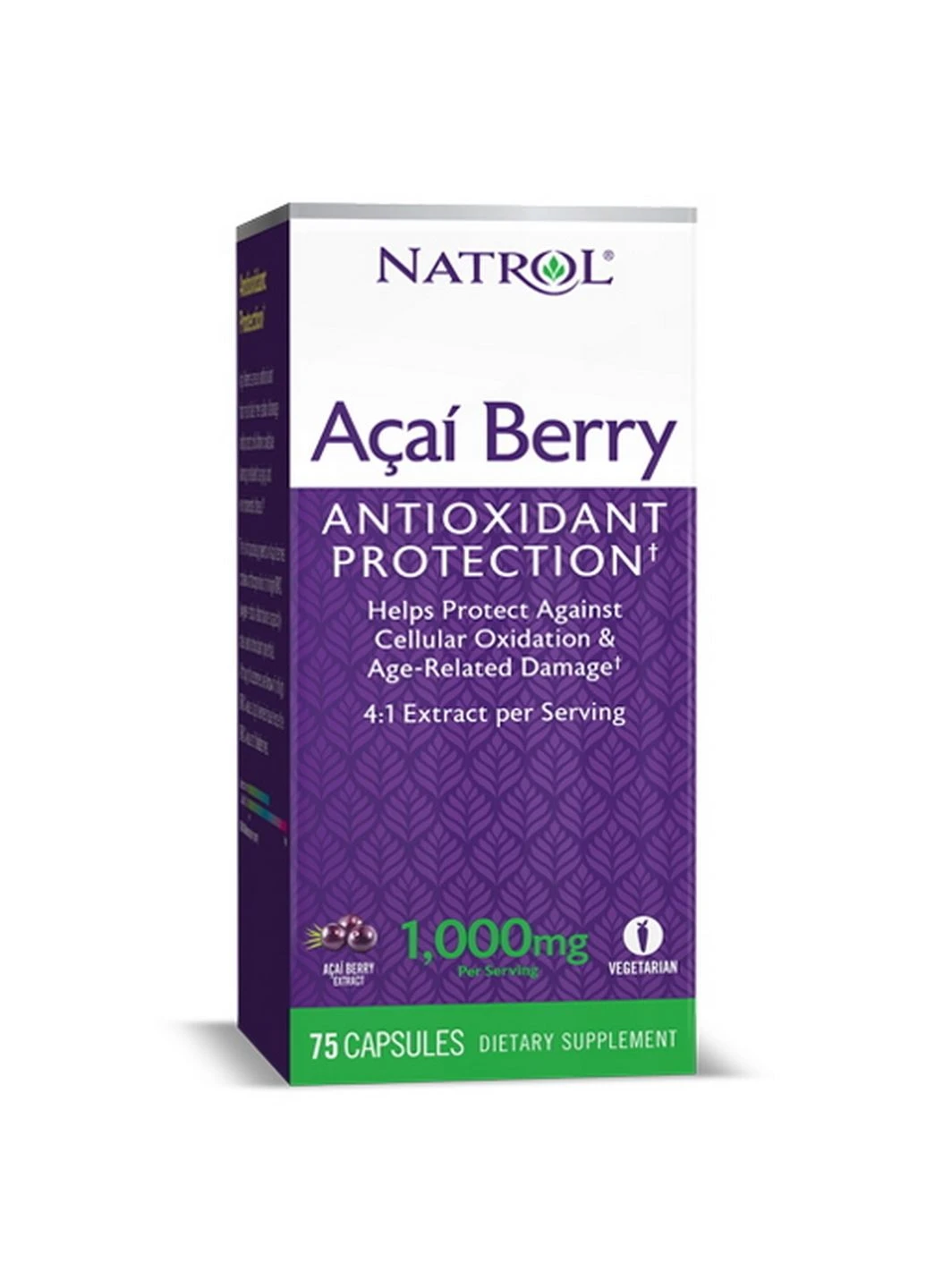 Натуральна добавка AcaiBerry 1000mg, 75 вегакапсул Natrol (294927385)