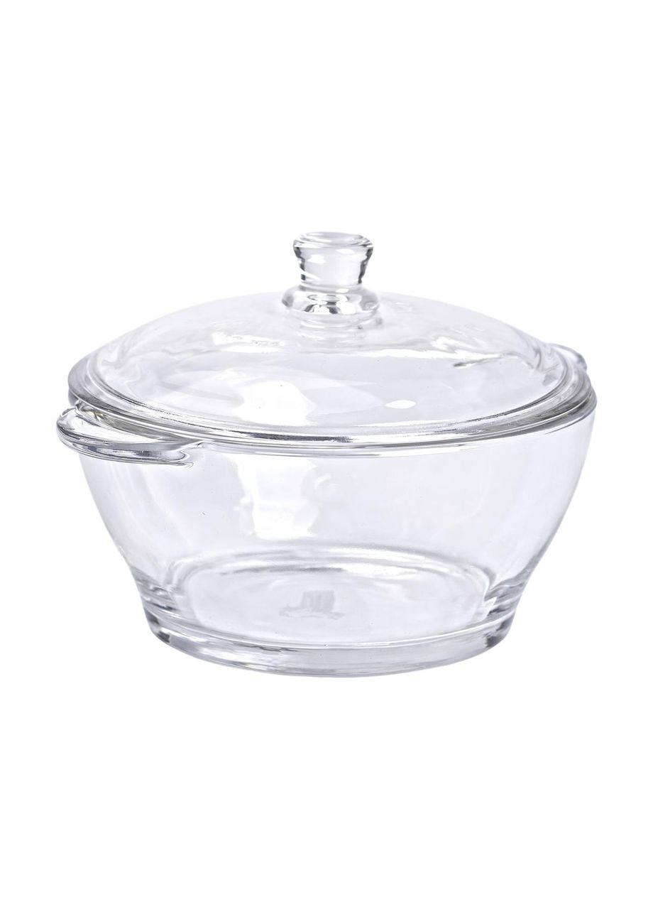 Супница с крышкой Ø 15.5 см кастрюля бульонница стеклянная 1 л Jooki (358706495)