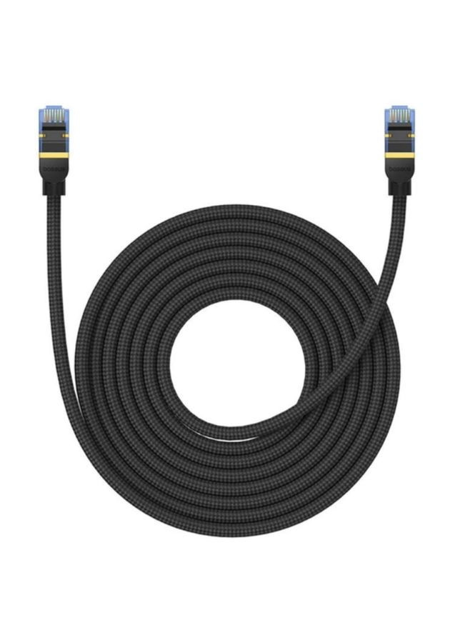 Сетевой кабель Ethernet Cable (Braided Cable) 10m Cluster Black (B0013320B111-07) Baseus High Speed CAT7 10Gigabit (361347339)