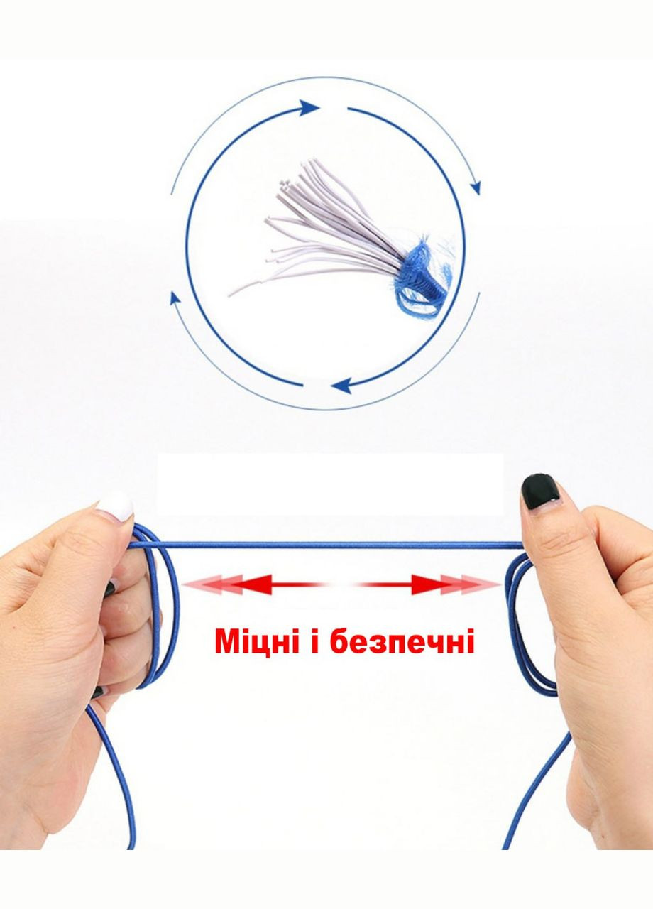 Нейлоновые шнурки без завязок на кроссовки длиной 120см с затяжкой черные 29184 чорний No Brand (314710324)