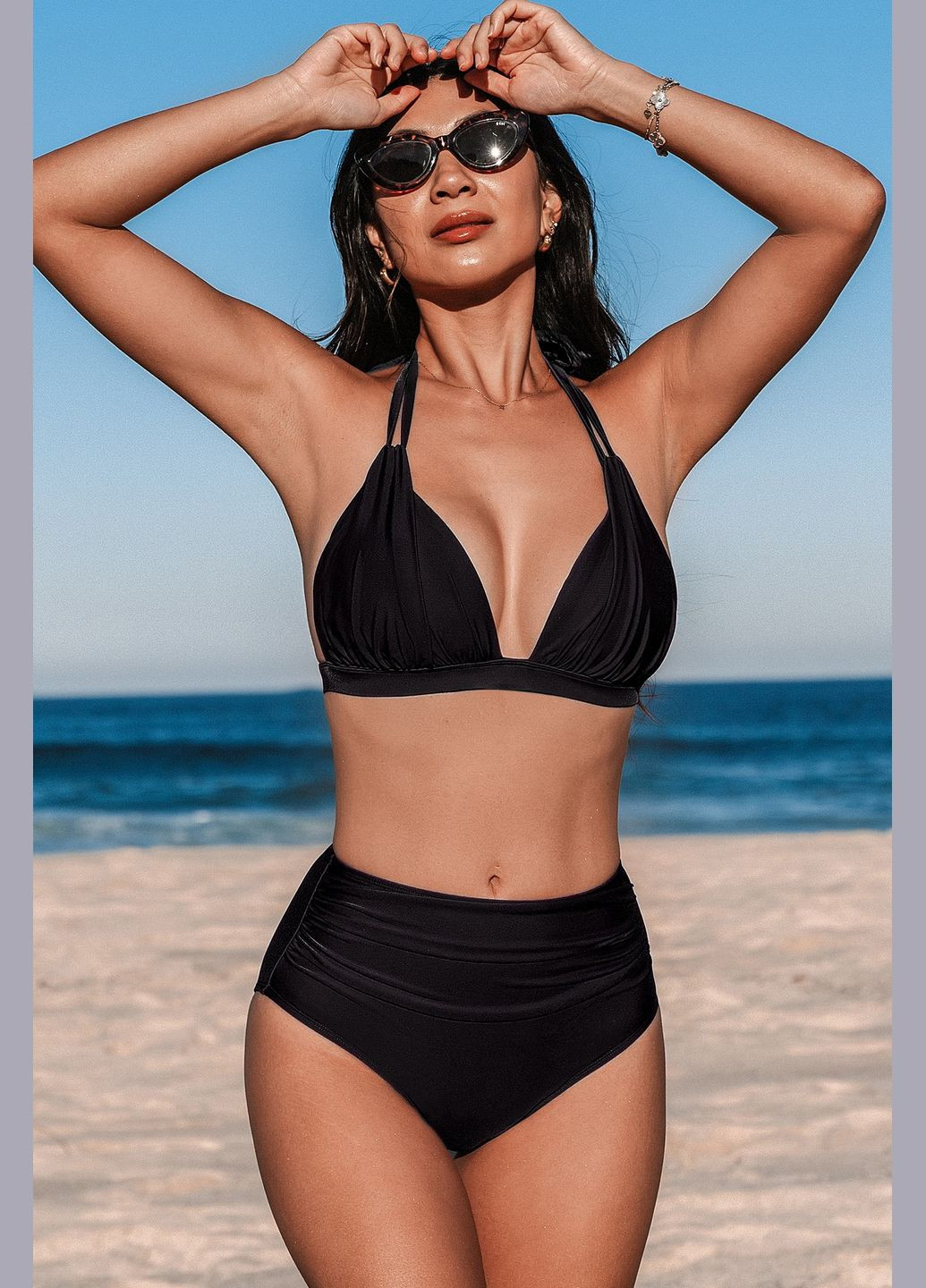 Черный летний купальник CUPSHE