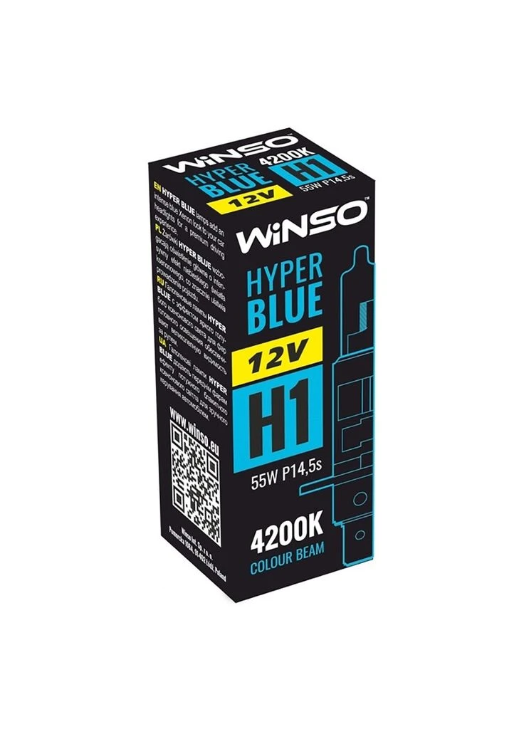 Автолампа H1 HYPER BLUE 4200K 55W P14.5s (712140) Winso (396706894)