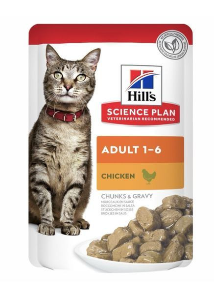 Влажный корм для котов с курицей Science Plan Adult Cat Chicken, 85 гр (052742210414) Hill's (362312444)