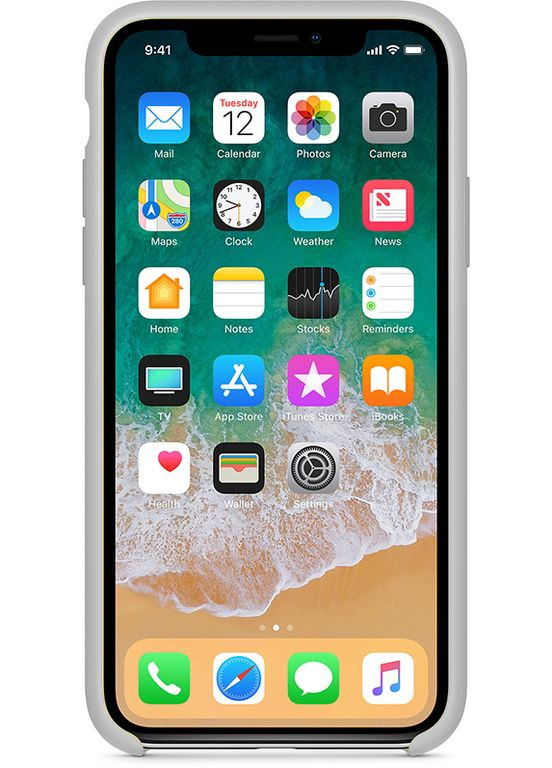 Чехолнакладка Silicone Case Apple iPhone X/XS Light Grey Toto (301471197)