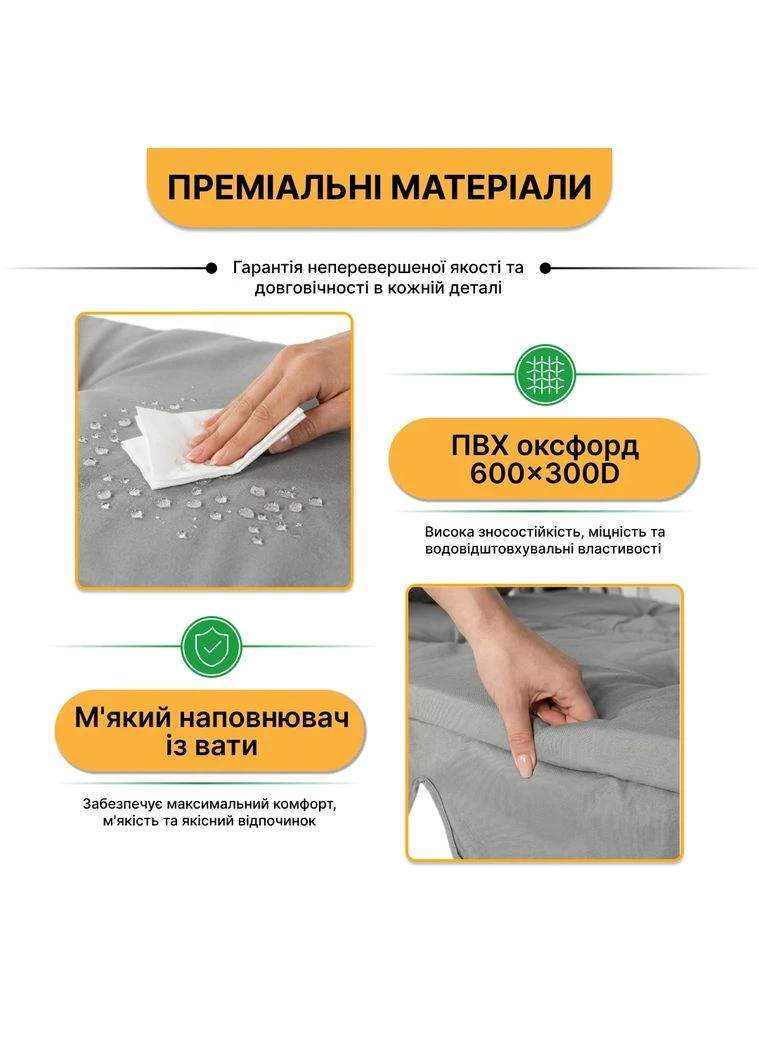 Садовая качеля ProDobro Elit Grey 4-местная с москитной сеткой и подушками серый No Brand Elit Grey (LB-1098) (400576720)