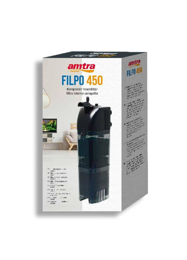 Аквариум на 85 л с фоном Камни, светодиодным освещением, фильтром и обогревателем SYSTEM 80 LED (*) STREAM (304424794)