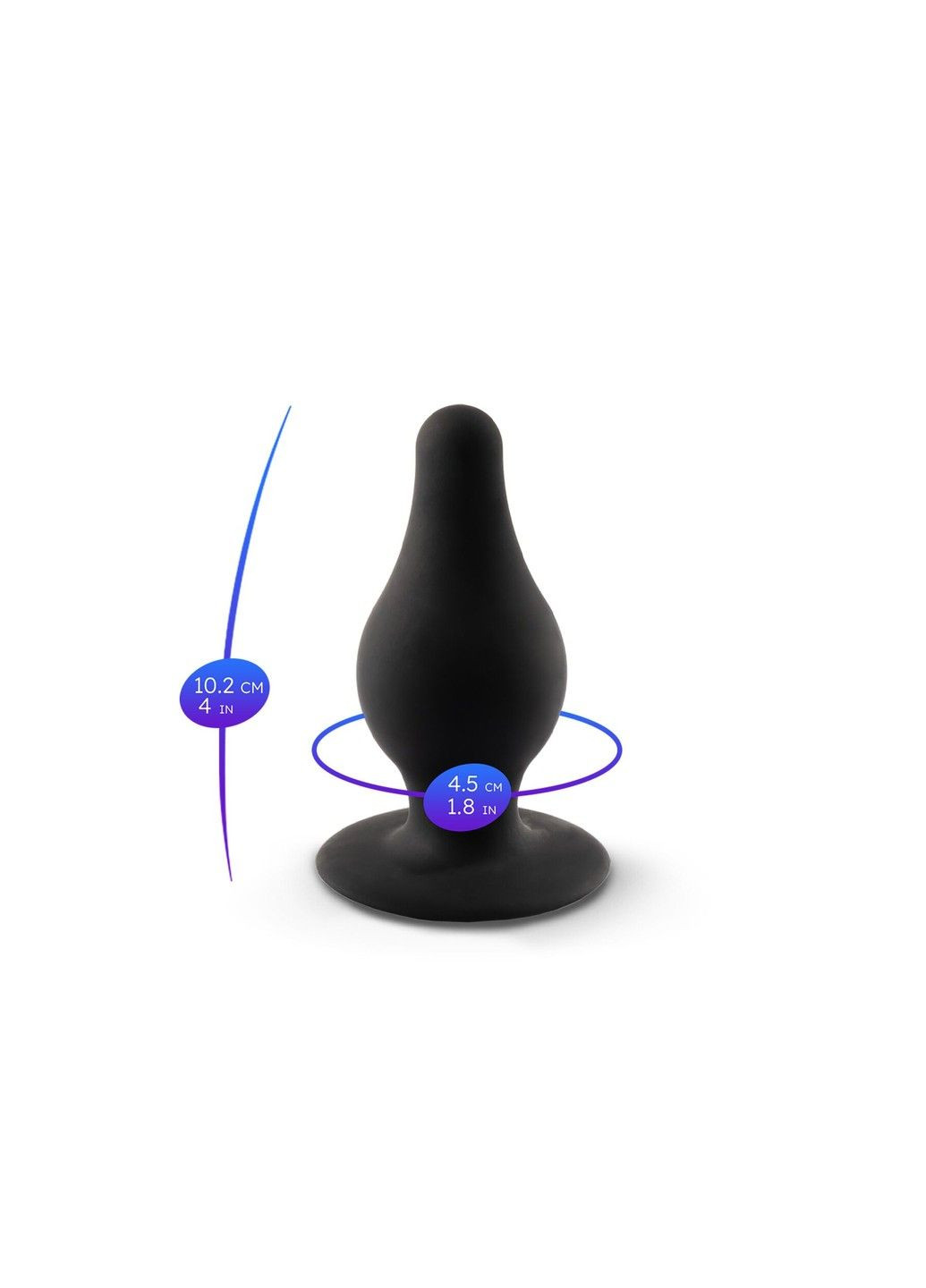 Анальна пробка (Model 2 size L) двошаровий, силікон+Silexpan, діаметр 4,5 см Silexd (333332754)