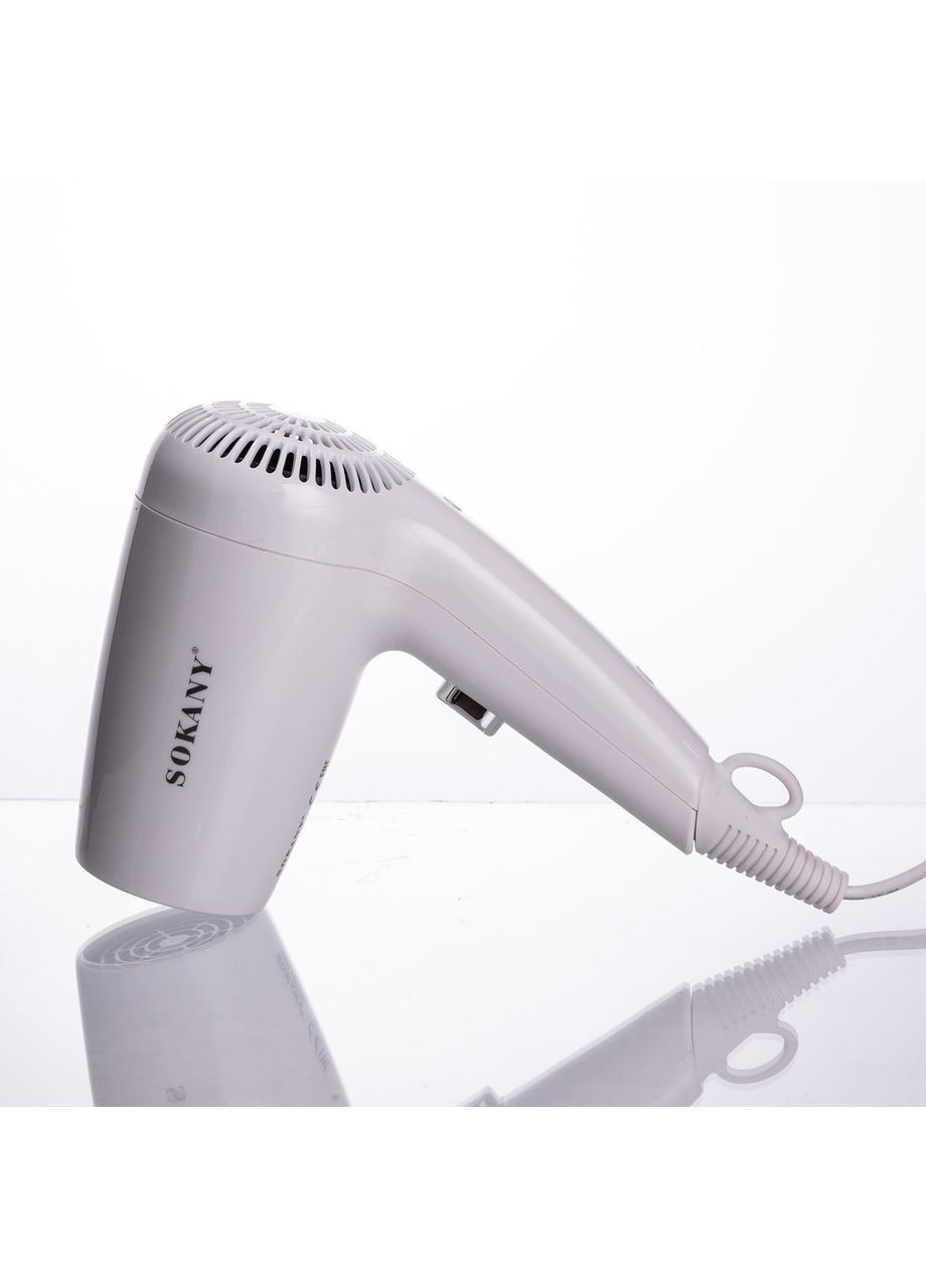 Фен настенный для сушки волос бытовой фен для укладки компактный мощный 1200 Вт Белый SK-CF-2217 Sokany (369388053)