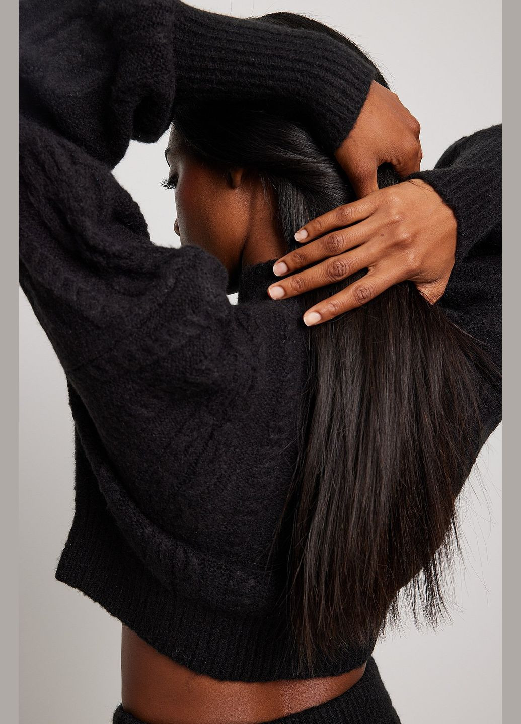 Черный свитер зима,черный, NA-KD