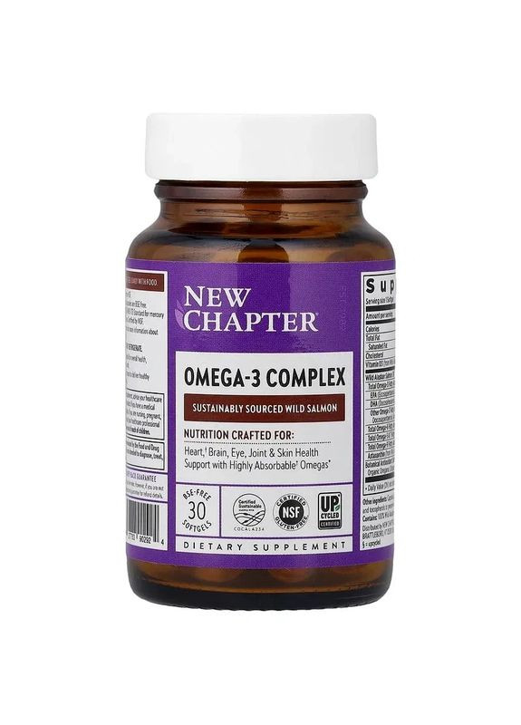 Омега 3 Комплекс, Omega 3 Complex,, 30 желатиновых капсул New Chapter (370188646)