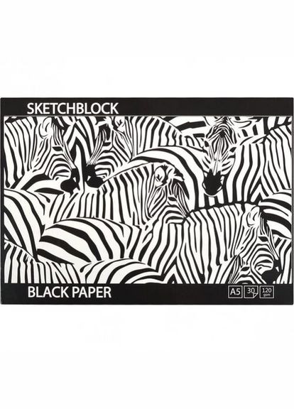 Альбом-склейка для рисования с черной бумагой А5, 30 листов, 120г/м2 Офорт (322504084)