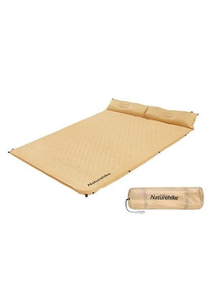 Самонадувной коврик двухместный с подушкой CNH22DZ013, 30мм,, 185x132 см, 2.3 кг, ПВХ Naturehike (394044009)