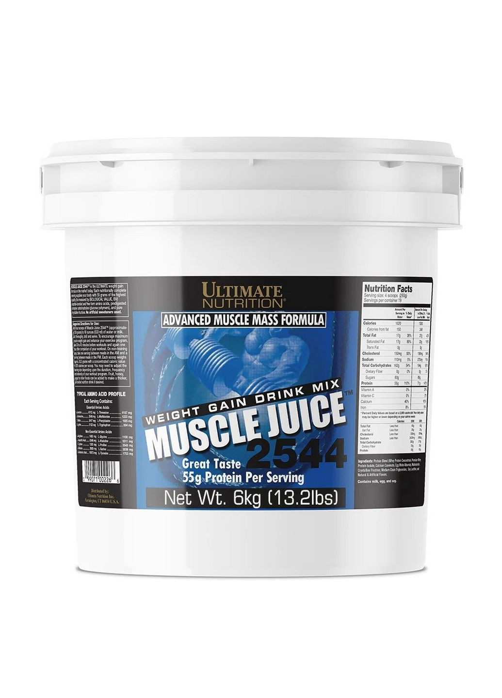 Гейнер Ultimate Muscle Juice 2544, 6 кг Ваніль Ultimate Nutrition (293478172)