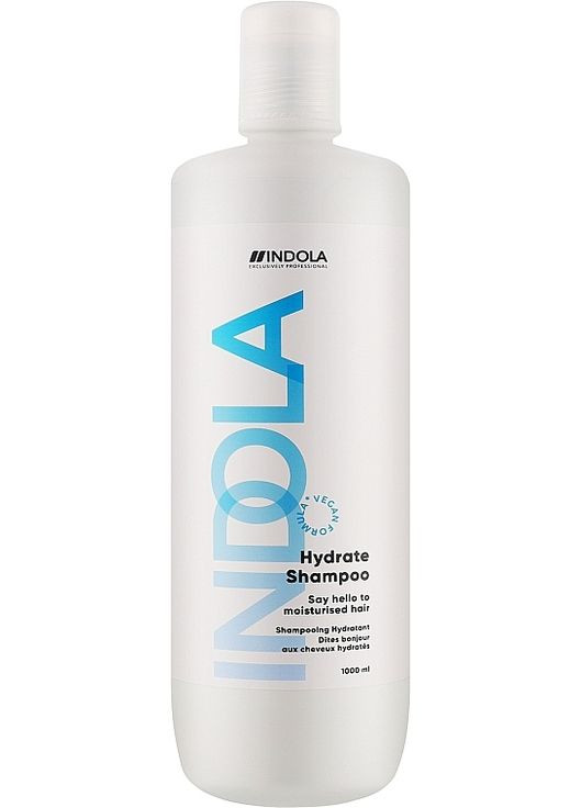 Зволожувальний шампунь для сухого та ламкого волосся Hydrate Shampoo 1000ml (1385841-22131456) Indola (368637798)