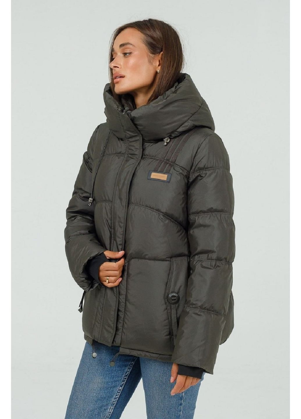 Темно-зелена зимня куртка зимова коротка max alex Fodarlloy