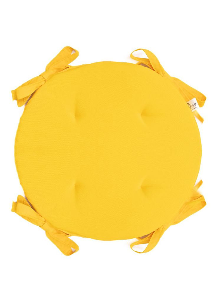 Подушка для стула и кресла Ø 35x2 см желтый No Brand (324831639)