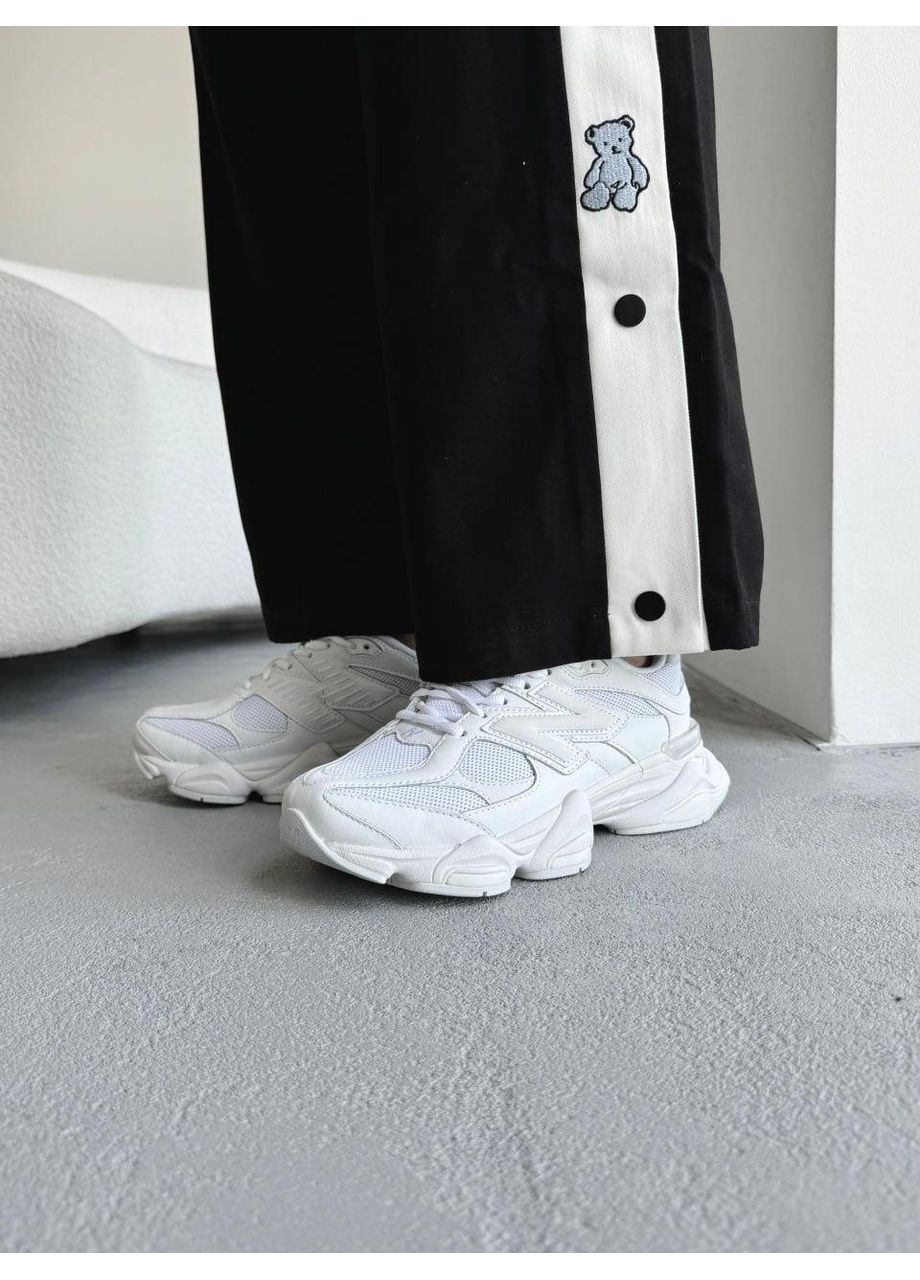 Белые демисезонные кроссовки мужские new balance 9060 triple white нью беланс 9060 No Brand