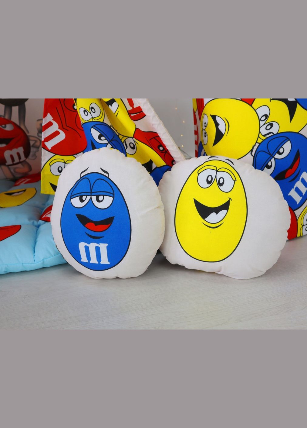 Вигвам палатка M&M's БОН БОН + 3 подушки! Полный комплект! No Brand (316257203)