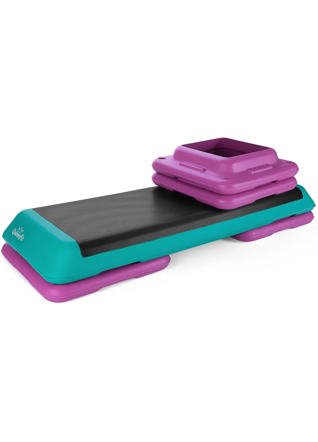 Степ-платформа 3-х рівнева різнобарвна Queenfit (369608793)