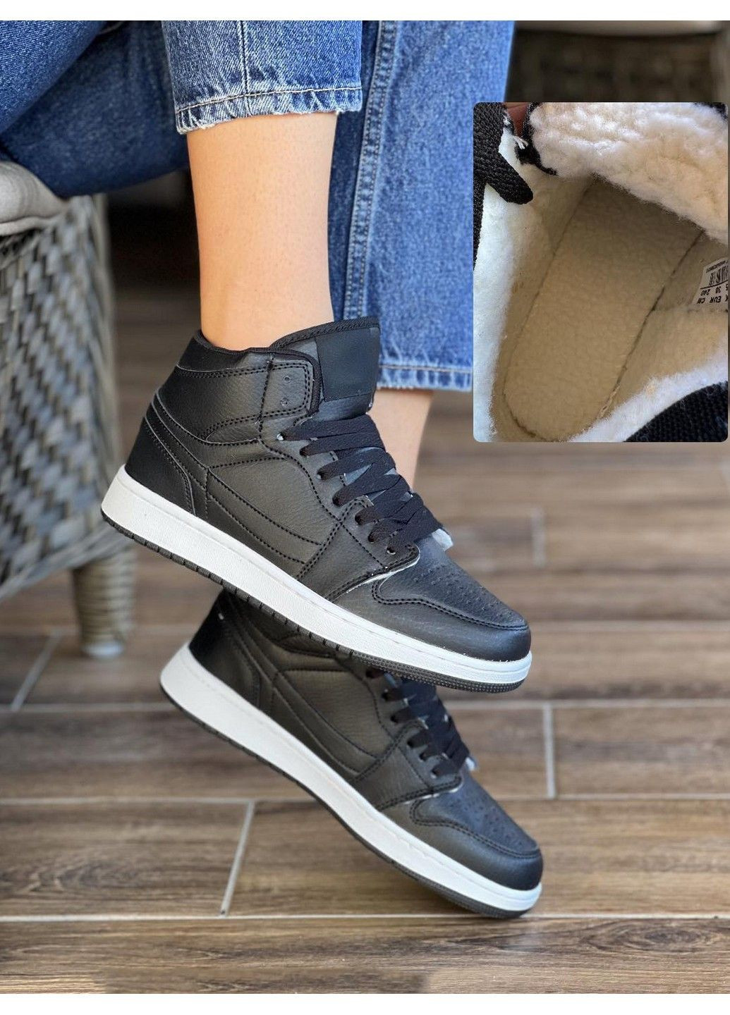 Осенние зимние ботинки на овчине b7703-1 Navigator прессованная кожа