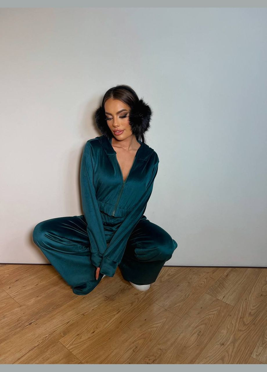 Велюровий жіночий костюм на блискавці Fashion (324559090)