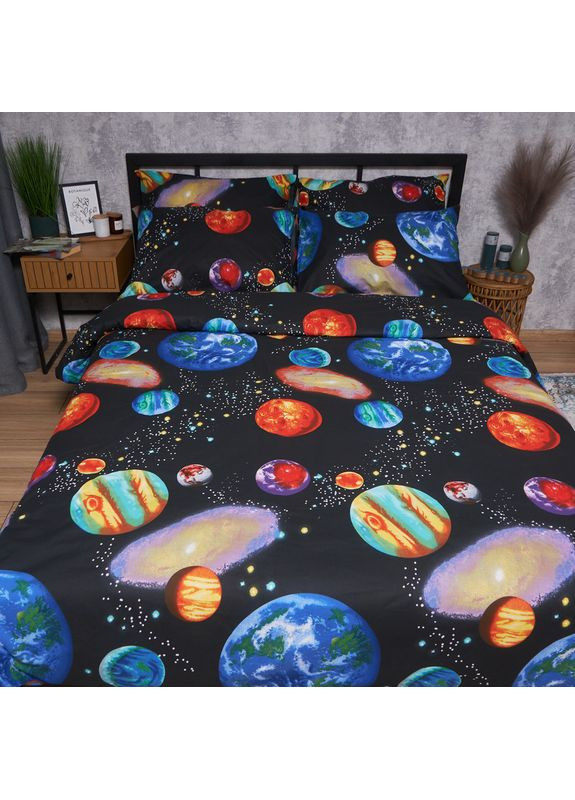 Комплект постельного белья Бязь Gold Люкс «» Двуспальные 175х210 наволочки 4х70х70 (MS-820007044) Moon&Star Universe Magic (356116669)
