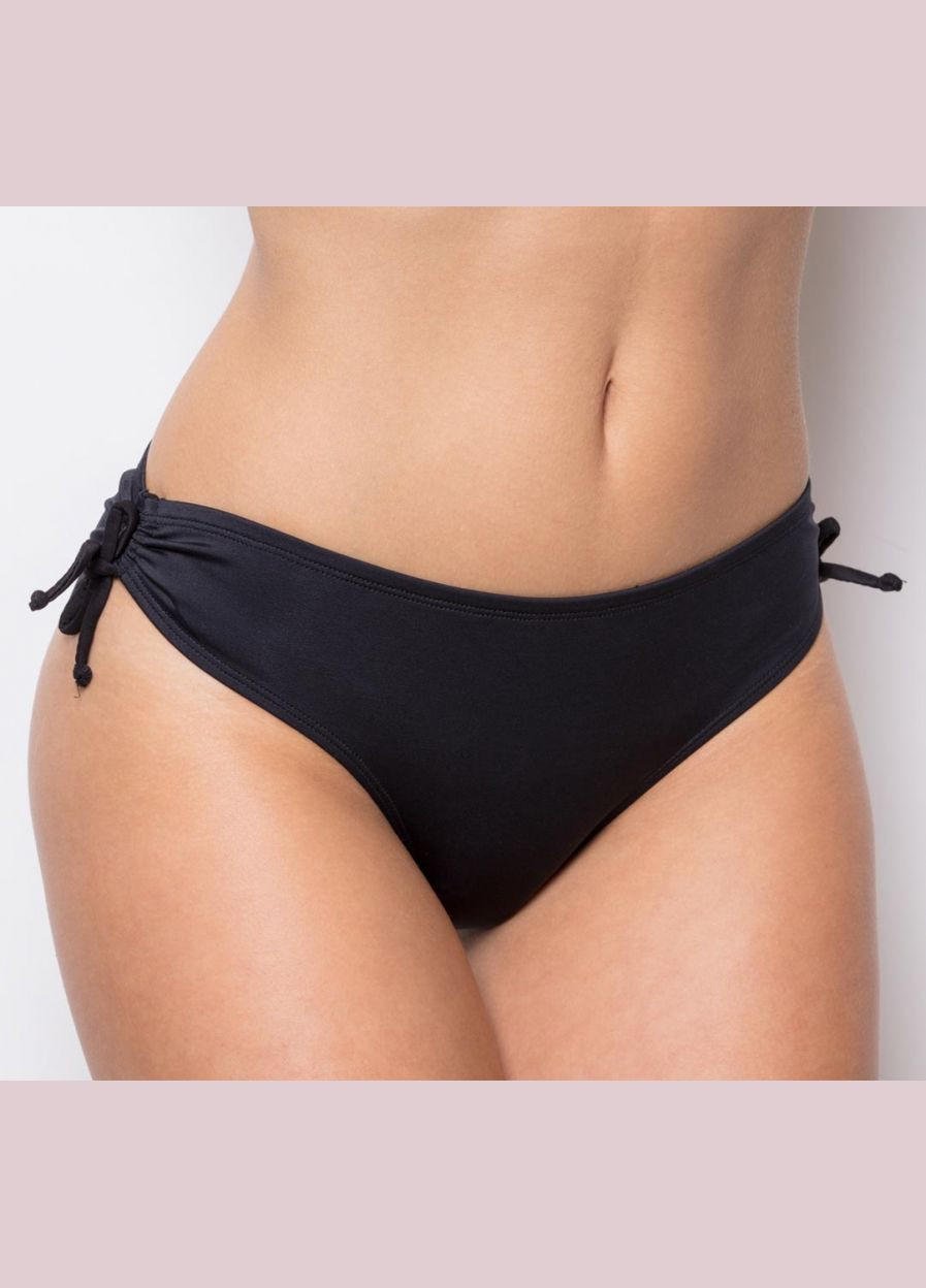 Черный летний женский купальник раздельный Orhideja